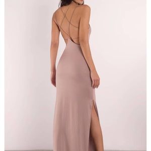 Strappy Back Maxi Dress- Mauve